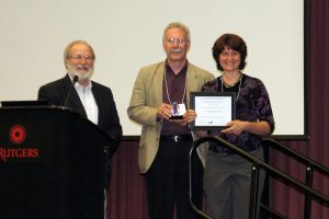 Denise Birmingham Receiving the Public Education Award