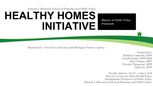 Practicum in Public Policy: Healthy Homes Initiative Practicum in Public Policy: Healthy Homes Initiative