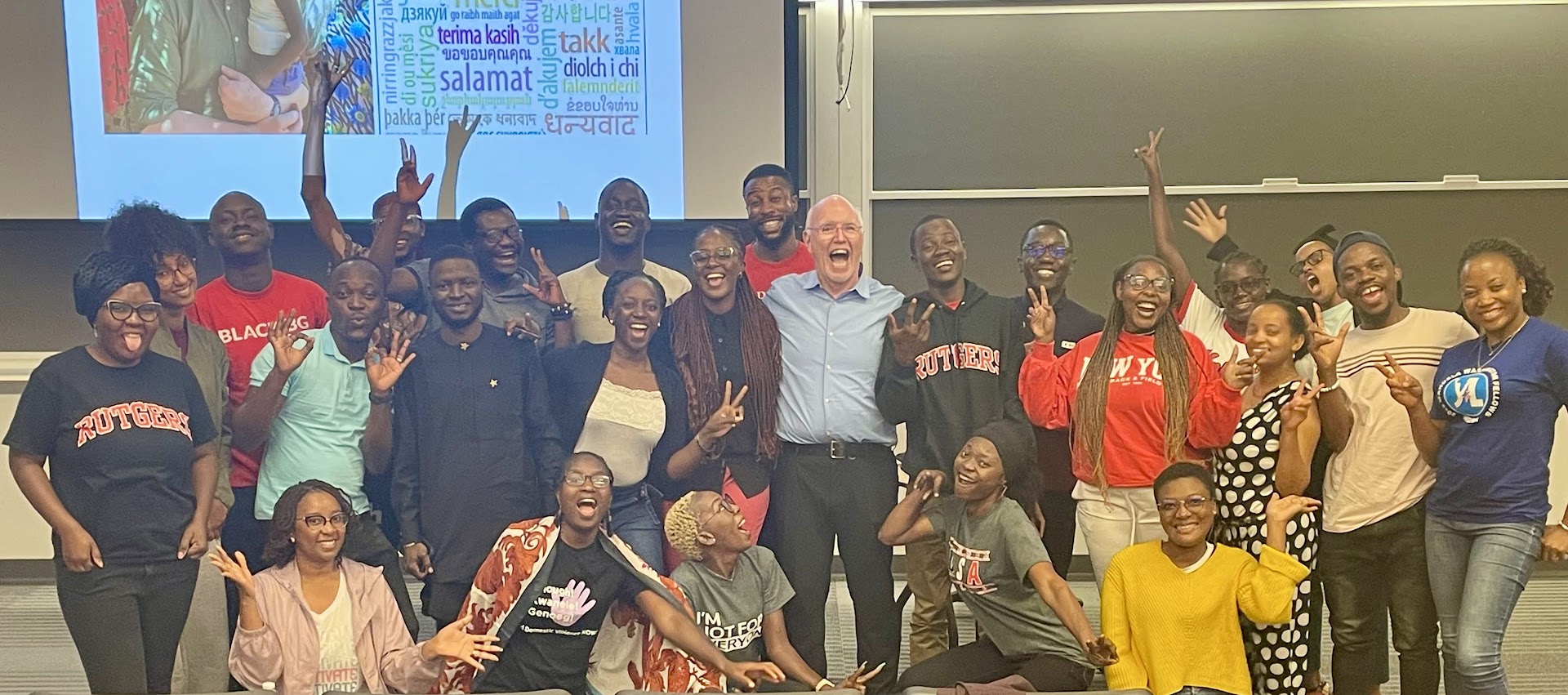 Professor Robson with Students Mandela Fellows