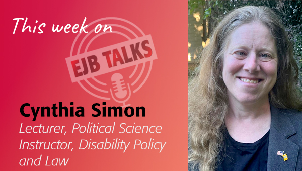 Cynthia Simon, professor of political science on EJB Talks podcast Cynthia Simon, professor of political science on EJB Talks podcast