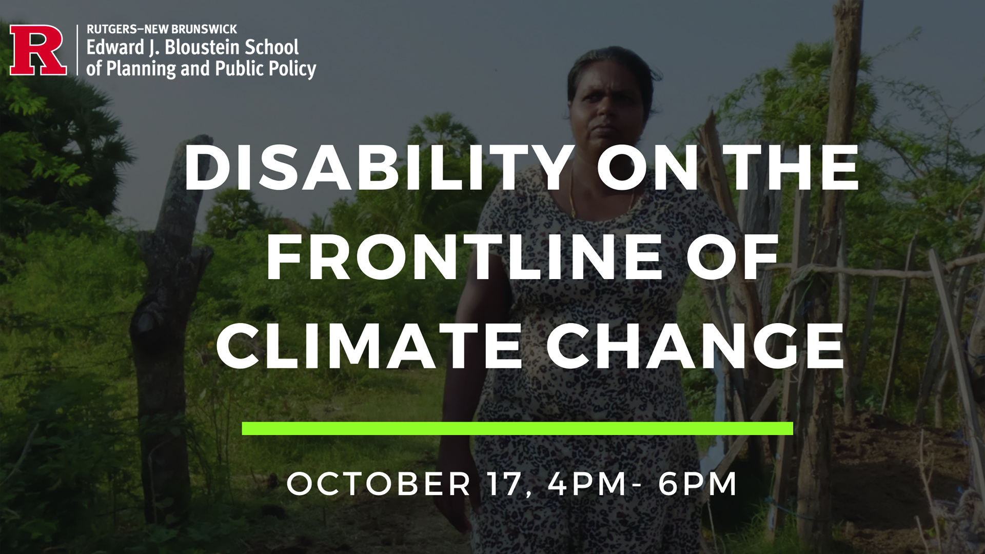 Disability on the frontline of climate change People with disabi
