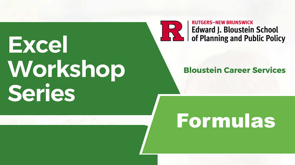 excel-formulas Career Services: Excel Formulas event